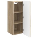 vidaXL Vegghengt skap Sonoma eik 33 x 34,5 x 94 cm Konstruert tre