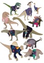 Whimsical Dinosaur Sweaters Plakat / 21x30