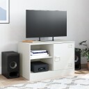  TV-benk hvit 67x39x44 cm stål