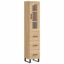 vidaXL Highboard sonoma eik 34,5x34x180 cm konstruert tre 8720845486822