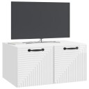  Vegghengt TV skap Veggmontert Høgglans hvit 59,5 x 41 x 30 cm