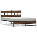  Sengeramme i metall uten madrass brun eik 160x200 cm 8721158379184