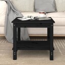 vidaXL Salongbord svart 50x50x45 cm heltre furu