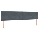  Bokspring Seng med Madrass Mørk Grå 200x200 cm Fløyel