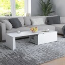 vidaXL Salongbord hvit 150x50x35 cm sponplate