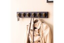 Garderobe Wohnling Vegghengt klesstativ 6 gylne metallkroker elegant i svart gull -