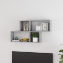  Vegghylle betonggrå 100x18x53 cm konstruert tre