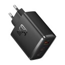 Baseus OS-Cube Pro 65W Hurtiglader med 2xUSB-C og USB-A Svart