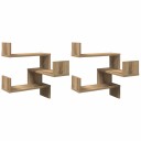 Vegg hjørnehyller 2 stk artisan eik 40x40x49,5cm konstruert tre