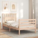 vidaXL Sengeramme med hodegavl 3FT single heltre