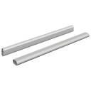 vidaXL Klesslanger 2 pcs sølv 371,5 x 15 x 29 mm Aluminium Legering