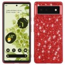 Google Pixel 8a Glitter Series Hybrid-deksel Rød