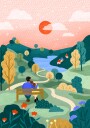 Couple"s Peaceful Horizon Plakat / 70x100