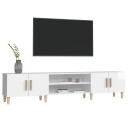 vidaXL TV-benk høyglans hvit 180x31,5x40 cm konstruert tre