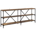  Konsollbord med hylle Gamle tre 180 x 30 x 75 cm Konstruert tre