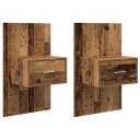  Sengeskap 2 pcs Gammelt tre 48.5 x 32.5 x 80 cm Konstruert tre