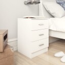 vidaXL Nattbord 2 stk hvit 38x35x56 cm sponplate