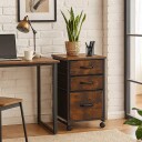 Mobilt arkivskap med 3 skuffer – industriell stil