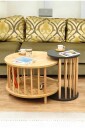 Sofabordsett Hanah Home Peka Set Pro (Ø60 x H43 cm) Sapphire eik antrasitt - Sapphire Oak og antrasitt