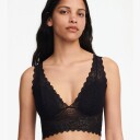 Chantelle Easyfeel Floral Touch BH Uten Spiler Farge: Svart Størrelse: L Kvinner