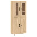  Highboard sonoma eik 69,5x34x180 cm konstruert tre