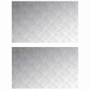  Sjekkplater 2 pcs sølv 80 x 50 cm Aluminium