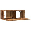  Veggmonterte TV-benker 2 stk gammelt tre 80x30x30 cm 8721158443045