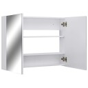 vidaXL Speilskap til baderom hvit 80x15x60 cm MDF