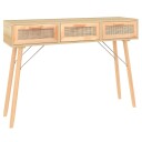 vidaXL Konsollbord brun 105x30x75 cm heltre furu og naturrotting