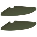 vidaXL Flytende hylle med hylle 2 pcs Olivengrønn 30 x 30 x 2 cm