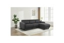 Reclinersofa med hjørne Loft24 Hjørnesofa Loft24 Skaane med elektrisk recliner Grå Höger Konstläder  