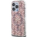 Guess IML Gcube MagSafe Hardcase til iPhone 15 Pro Rosa