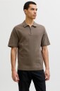 Jack & Jones   Pologenser jprBlamilano Spring Knit Zip Polo S   Grå