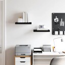 vidaXL Flytende vegghyller 2 stk svart 40x23x3,8 cm MDF