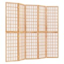 vidaXL Sammenleggbar romdeler 5 paneler japansk stil 200x170 cm svart