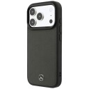 Mercedes skinn/mesh-etui m/sløyfe og MagSafe til iPhone 18 Pro Max/17 Pro Max Mørkegrå