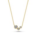 Sif Jakobs Jewellery Sardinien Tre Necklace Gullfarge Hvit 11.5 mm