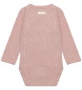 Blå Omslagsbody I/e   Rib   Pale Mauve Melert   Blå   56   Langermet Body   Rosa