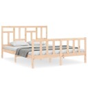 vidaXL Sengeramme med hodegavl 160x200 cm heltre