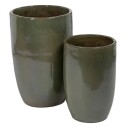 Bigbuy Home Vase 52 X 52 X 80 Cm Grønn Keramikk (2 Enheter)