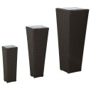 vidaXL Utendørs sett 3 pcs Svart Metall
