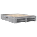  Sengeramme grå sonoma 140x190 cm konstruert tre 8721102855085