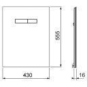 Tece Tecelux Wc Terminal Øvre Glassplate Hvit