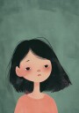 Thoughtful Girl Plakat Plakat / 50x70cm