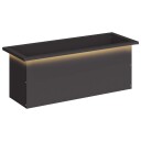 vidaXL Hageplantekasse med LED Svart 30 x 80 x 30 cm Stål