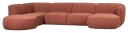 WOOOD Polly U-sofa, Pink   Unoliving
