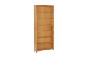 Bokhylle 6 etasjer 90x22,5x200 cm heltre eik  