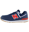 New Balance Sko 574 Navy/Team Rød 385 Sko Blå