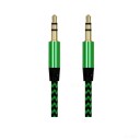 1m Vevd 3.5mm Aux-kabel Grønn