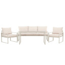Venture Design Catania sofagruppe Svart 3 seters sofa 2 lenestoler & bord 135 x 70 cm Svart
